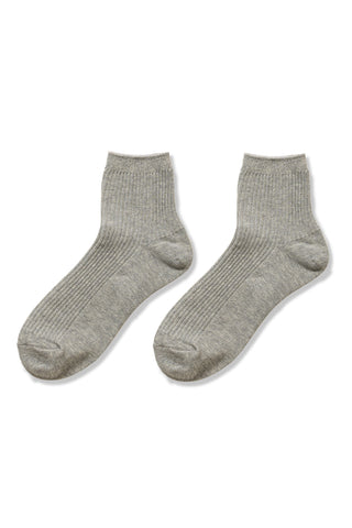 Zenana - Ribbed Crew Socks - H. Grey