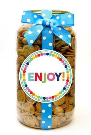 OH, SUGAR! Cookie Jar - Rainbow Dot Enjoy - Gallon