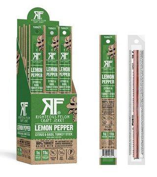 RIGHTEOUS FELON CRAFT JERKY Lemon Pepper Turkey Stick
