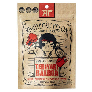 RIGHTEOUS FELON CRAFT JERKY Teriyaki Balboa Jerky 2oz