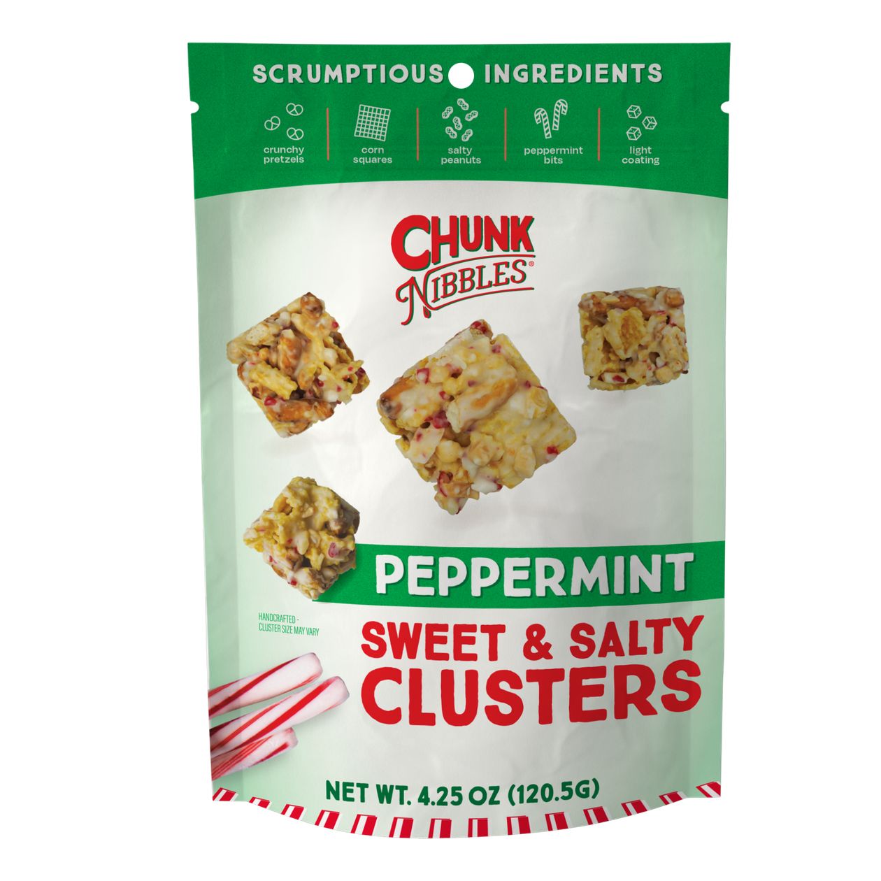CHUNK NIBBLES Holiday Peppermint Chunk Nibbles Pouch
