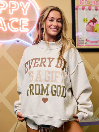 Bucketlist - Three-tone Embroidered Sweatshirt
