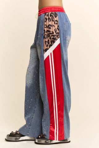 Davi & Dani - Joggers Crystal Denim Track Pants