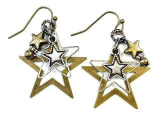 Stacked Star Cluster Earrings