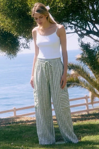 Oddi - Striped Wide Leg Barrel Pants