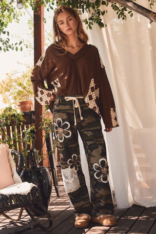 Oddi - Camouflage Print Drawstring Pants