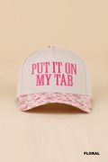 Zenana - Put it no my tab two tone snapback hat - Floral