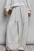 Pol - Boho Elastic Waistband Patchwork Knit Balloon Wide Leg Pants