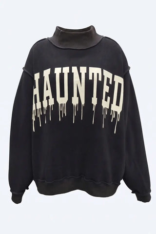 Bucketlist- Dripping Print Reversible Sweatshirt