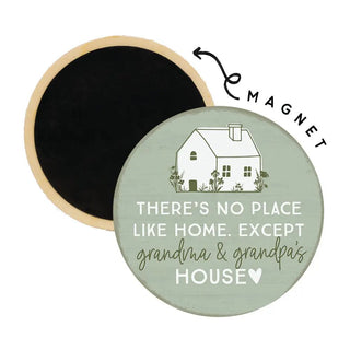 Sincere Surroundings Place Like House Green - Round Magnets