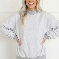 Moonryder - *reversible* Mockneck Sweatshirts - Light Heather Grey