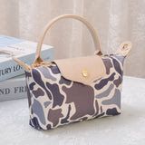 Mimi - Claire Fashion Print Nylon Mini Crossbody Bag - Camo/Beige
