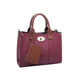 Mimi - Cameran 3-in-1 Boxy Satchel & Crossbody - Burgundy