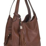 Mimi - Isela Three Compartment Tote Bag With Tassel