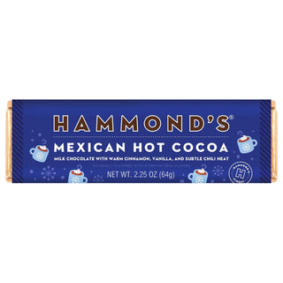 Hammond's Candies - Candy Bar - Milk Chocolate - Mexican Hot Cocoa - 2.25 Oz