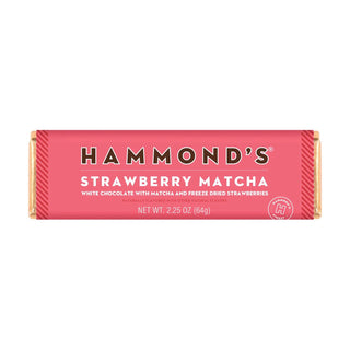Hammond's Candies - Candy Bar - White Chocolate - Strawberry Macha - 2.25 Oz