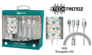 Tech Trendz Quick Charging All In One Set- Triangular
