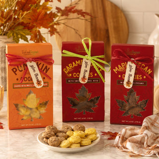 Too Good Gourmet Bite Sized Fall Leaf Cookies: Caramel Apple, Pumpkin & Maple