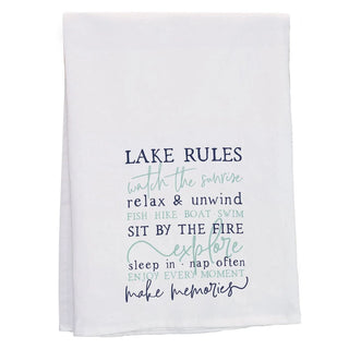 Sincere Surroundings - Lake Rules - Tea Towels