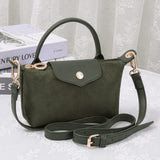 Mimi - Penny Suede Mini Crossbody Bag -  Olive