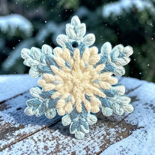 Snowflake-shaped freshie in Polar Frost color with intricate design details.