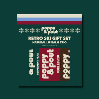 Poppy & Pout - Lip Balm Trio Ornament - Retro Ski