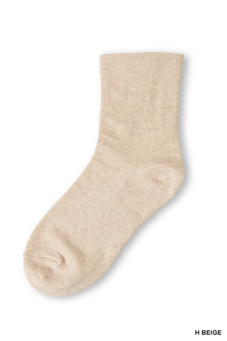 Zenana - Crew Socks - H. Beige