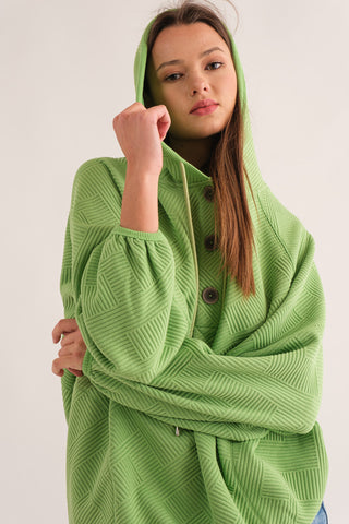 The Greii - Novelty Jacquard Knit Top - Green Pear
