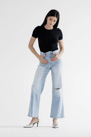 Mica Denim - Super High Rise Wide Leg - Light Wash