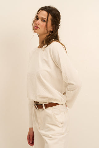 The Greii - Scrunch Textured Longsleeve - White