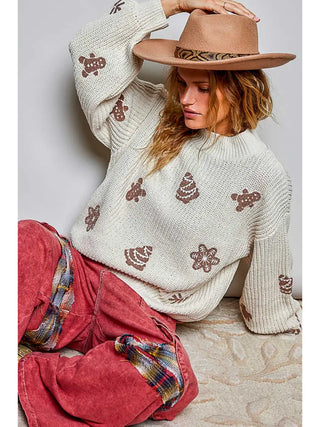 Pol - Christmas-inspired Cozy Chenille Sweater Cropped Fit Top