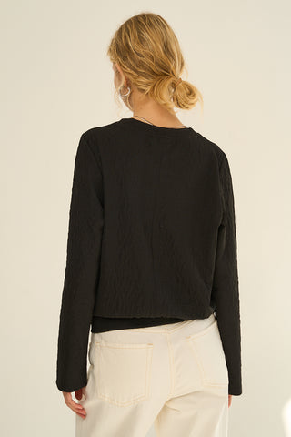 The Greii - Scrunch Textured Longsleeve - Black