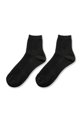 Zenana - Ribbed Crew Socks - Black