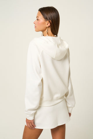 The Greii - Lightweight Casual Zip Up - White