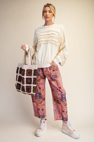 Easel - Washed Terry Knit Tunic