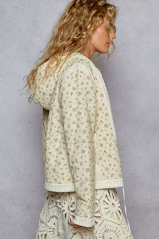 Pol - Regular Fit Hoodie Floral Jacket