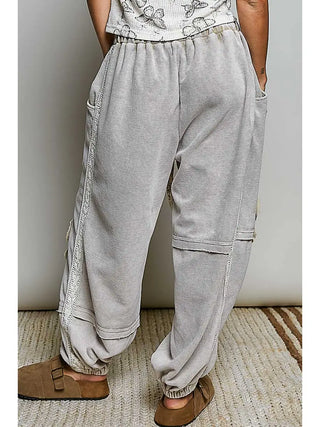 Pol - Floral Print Patch High Rise Jogger Pants