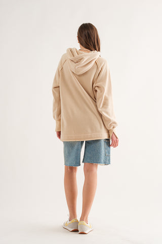 The Greii - Soft Fleece Hoodie - Cream