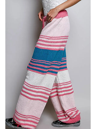 Pol - Berber 3D Stripe Wide Leg Sweater Pants