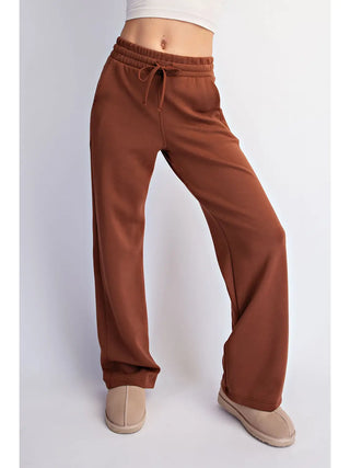 Rae Mode - Modal Scuba Straight Pant - Chestnut