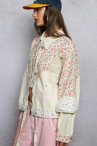 Pol - Crochet Stud Pocket Flap Jacket