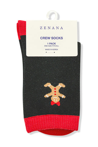 Zenana - Ginger Bread Socks - Black