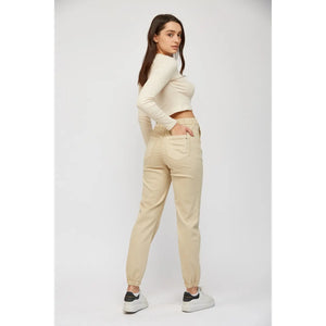 Mica High Rise Crop Jogger Denim