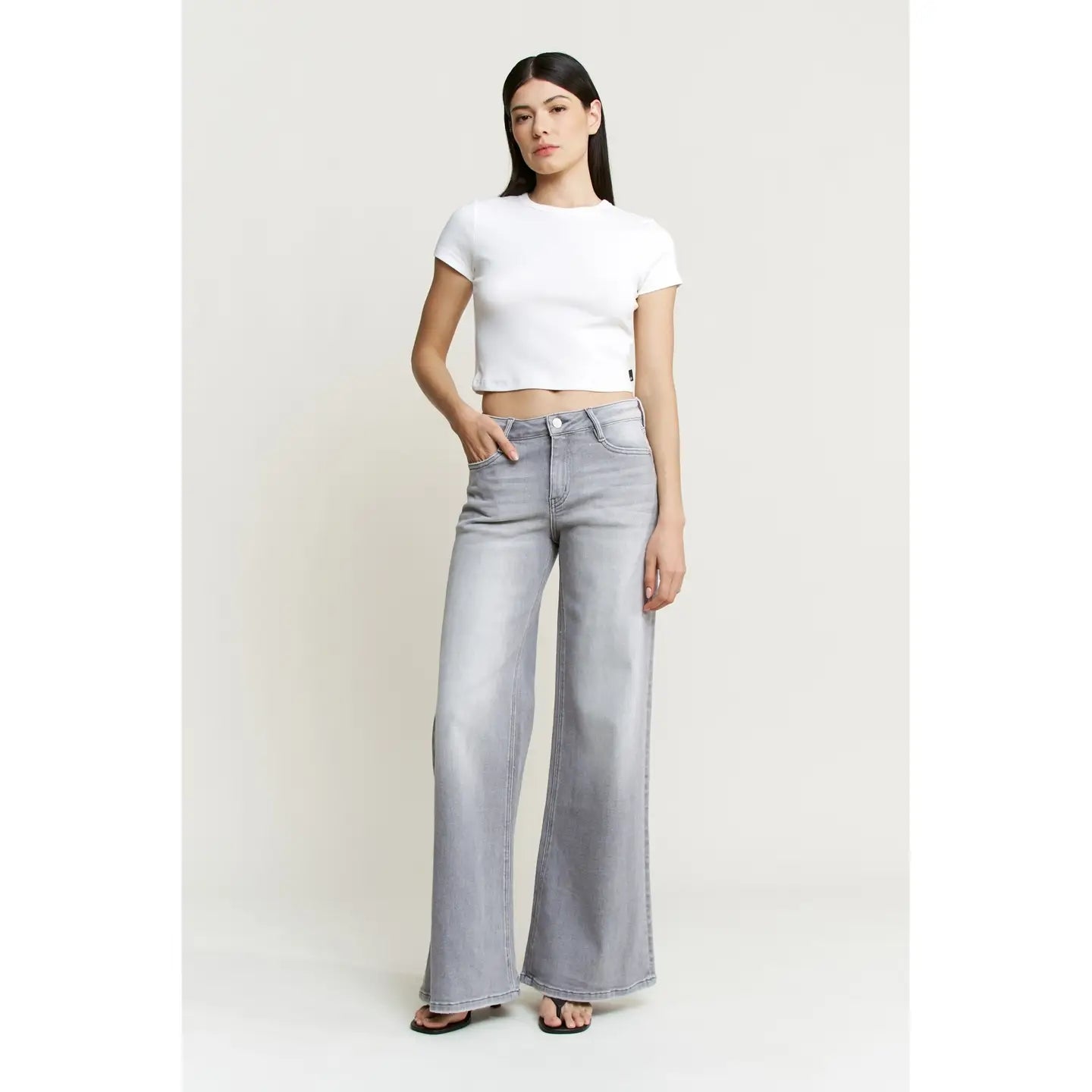 Mica Mid Rise Vintage Wide Leg Denim
