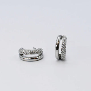 Mini Mirage Silver Hoop