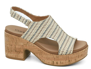 Corkys Miss Carley Wedge - Tan Multi
