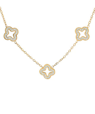 Open Clover Station Chain Necklace