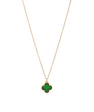 Colored Shell Clover Necklace