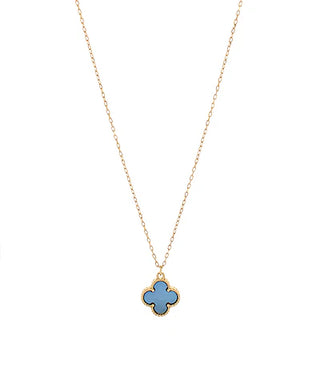 Colored Shell Clover Necklace
