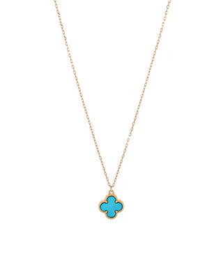 Colored Shell Clover Necklace